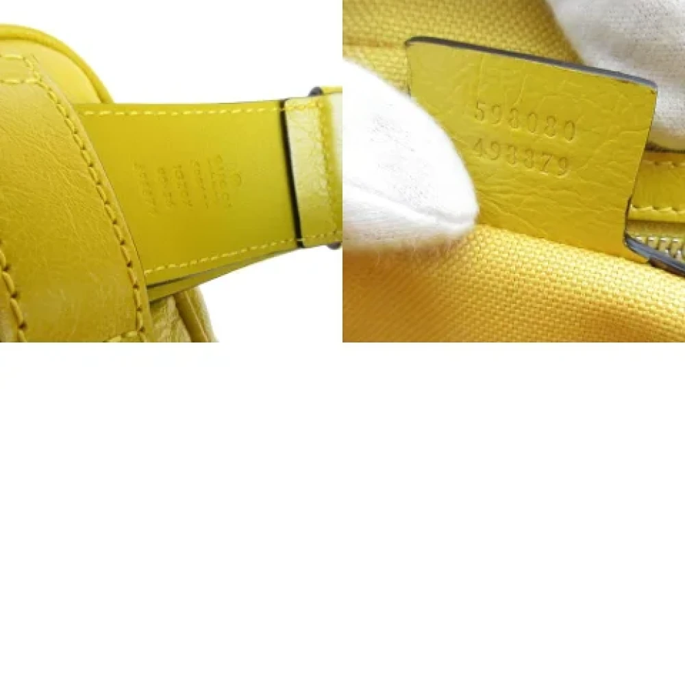 Gucci Vintage Pre-owned Leather clutches Yellow Dames