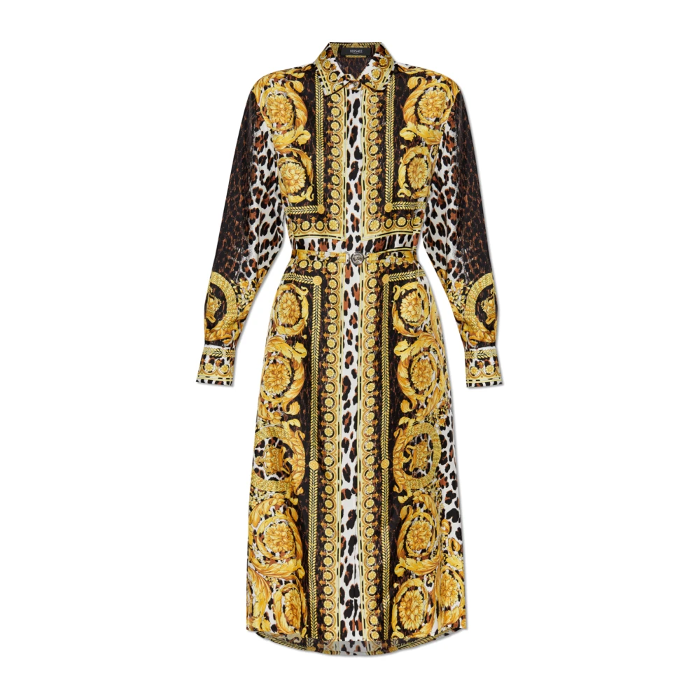 Versace Zijden jurk Multicolor Dames