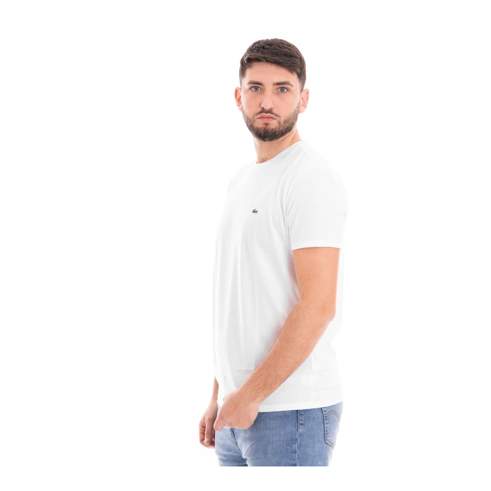 Lacoste Heren Crew Neck T-Shirt White Heren
