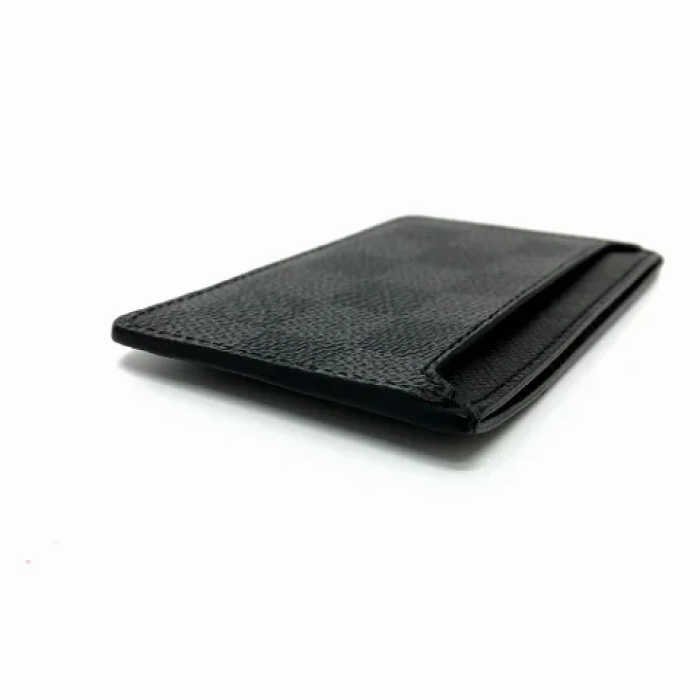 Louis Vuitton Vintage Pre-owned Cotton wallets Black Dames