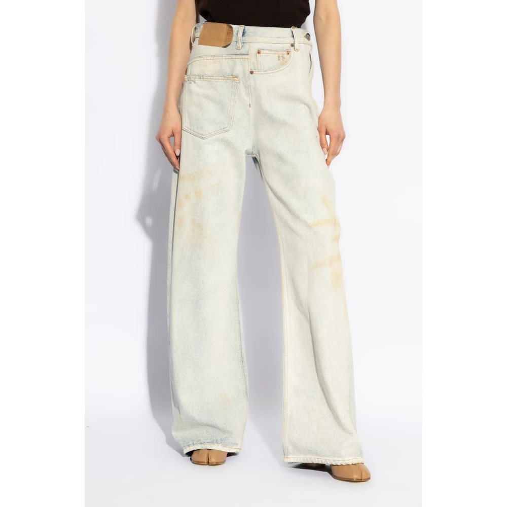 MM6 Maison Margiela Jeans met vintage-effect Blue Dames