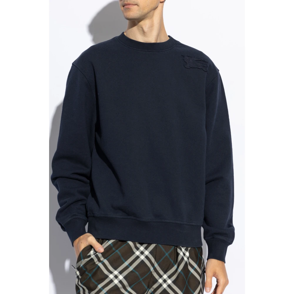 Burberry Sweatshirt met logo Blue Heren
