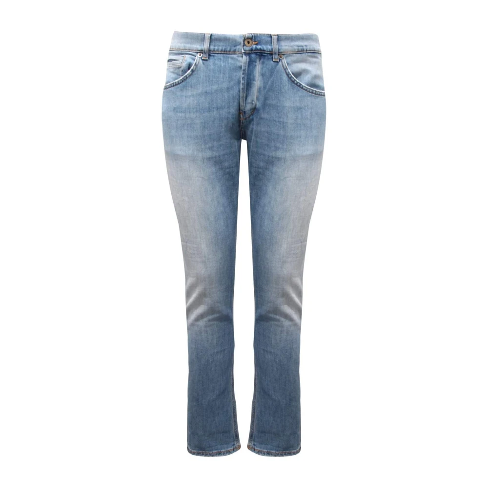 Dondup Men's Blue Skinny Fit Trousers With Strappi - Slim Fit Jeans - W31 - Jeans