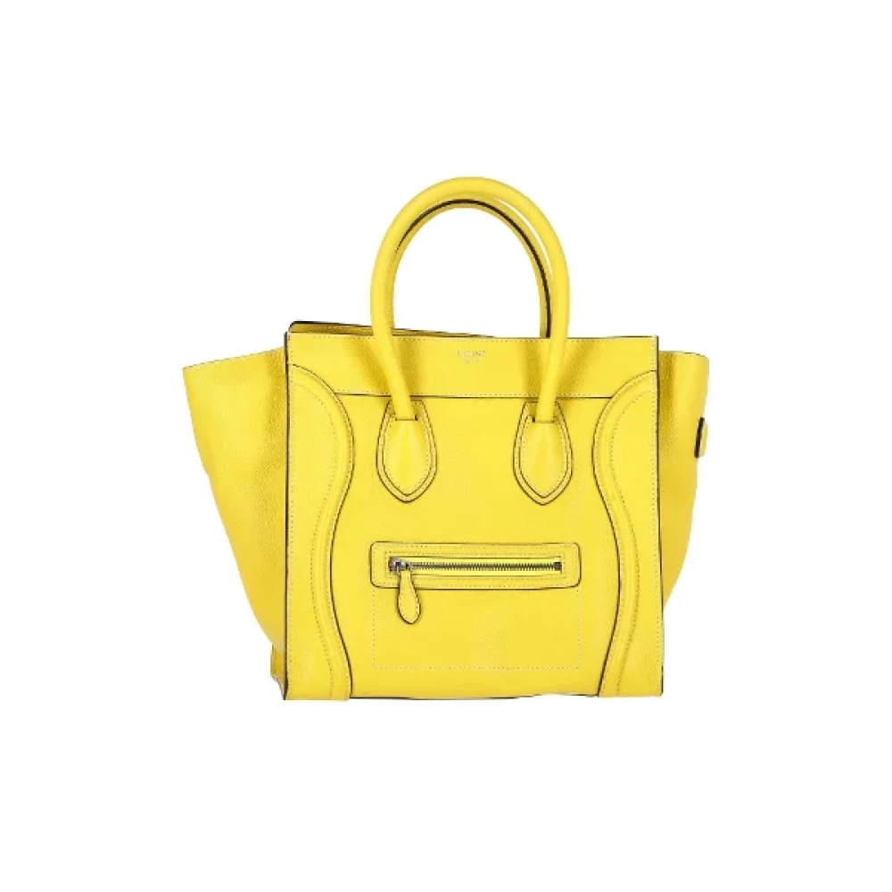Celine Vintage Pre-owned Leather celine-bags Yellow Dames
