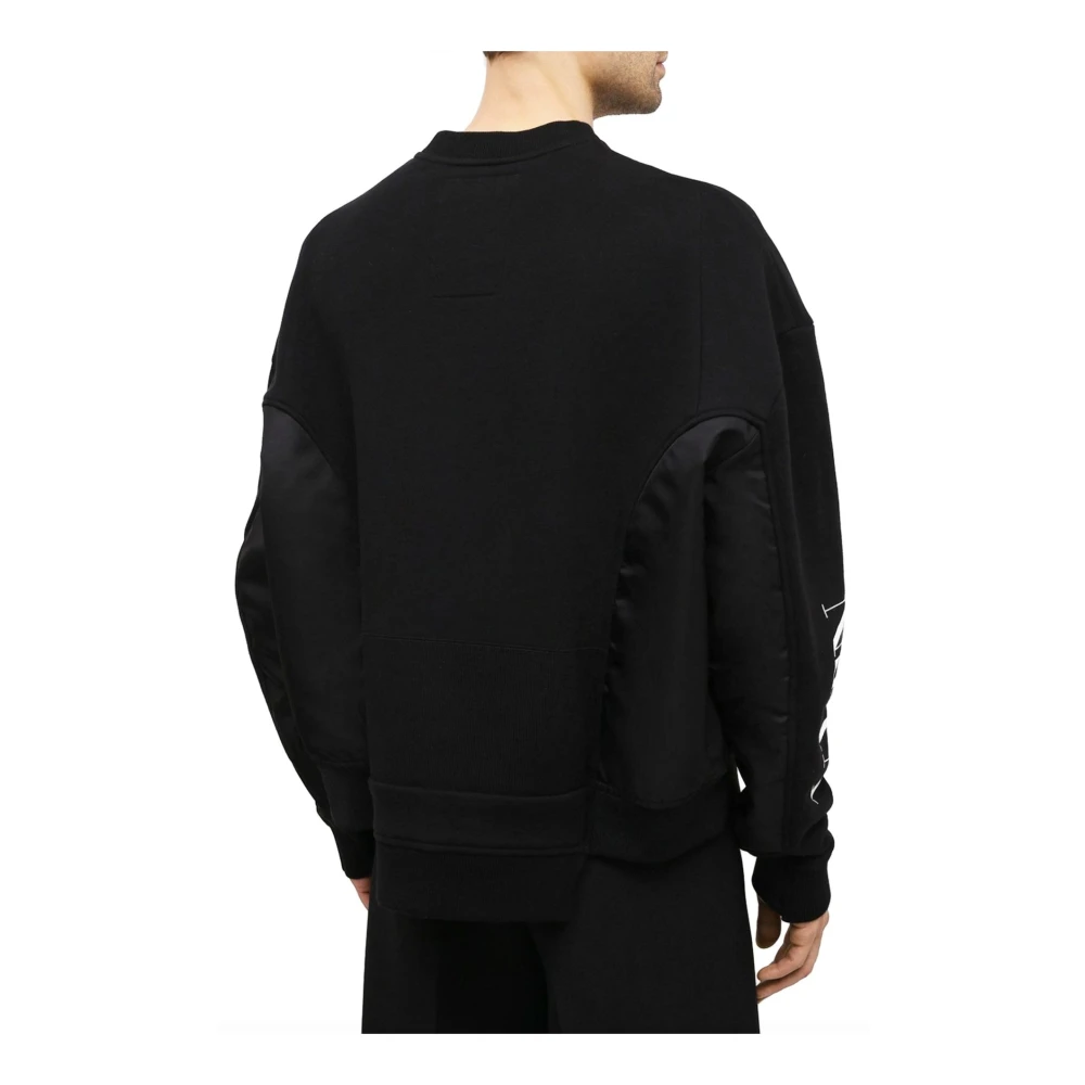 Valentino Geëmbosseerd Katoenen Sweatshirt Black Heren