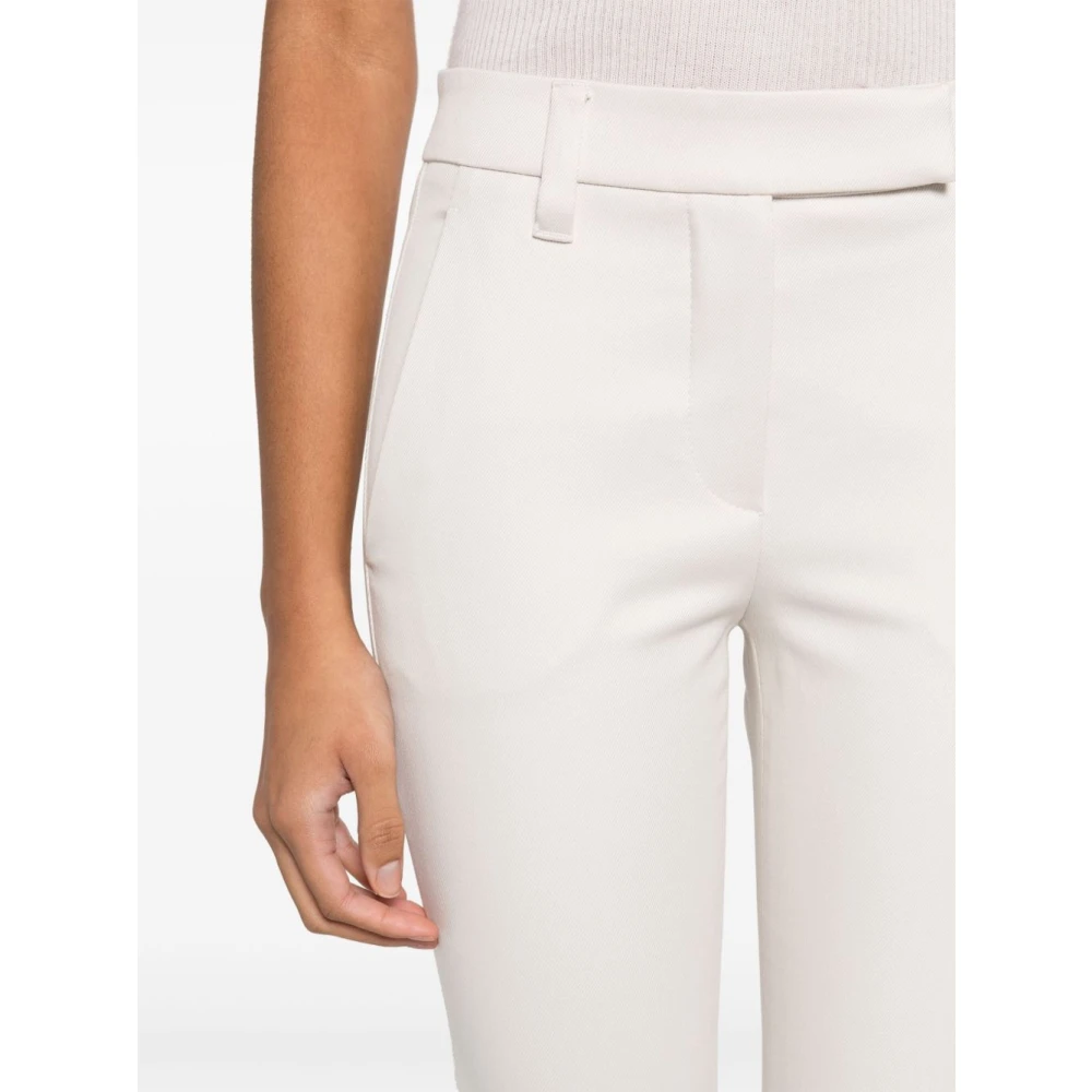 BRUNELLO CUCINELLI Beige Slim Fit Broek Beige Dames