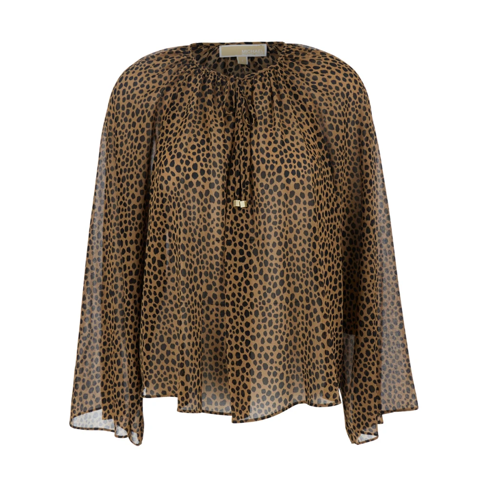 Michael Kors Luipaardprint Bruine Blouse Vrouw Brown Dames