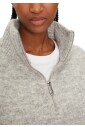 cardigan-femme-a-demi-zip-texture