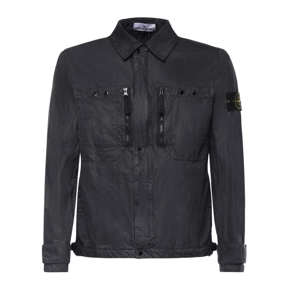 Stone Island Men's Black Light Jackets - Light Jackets - L - Jackets