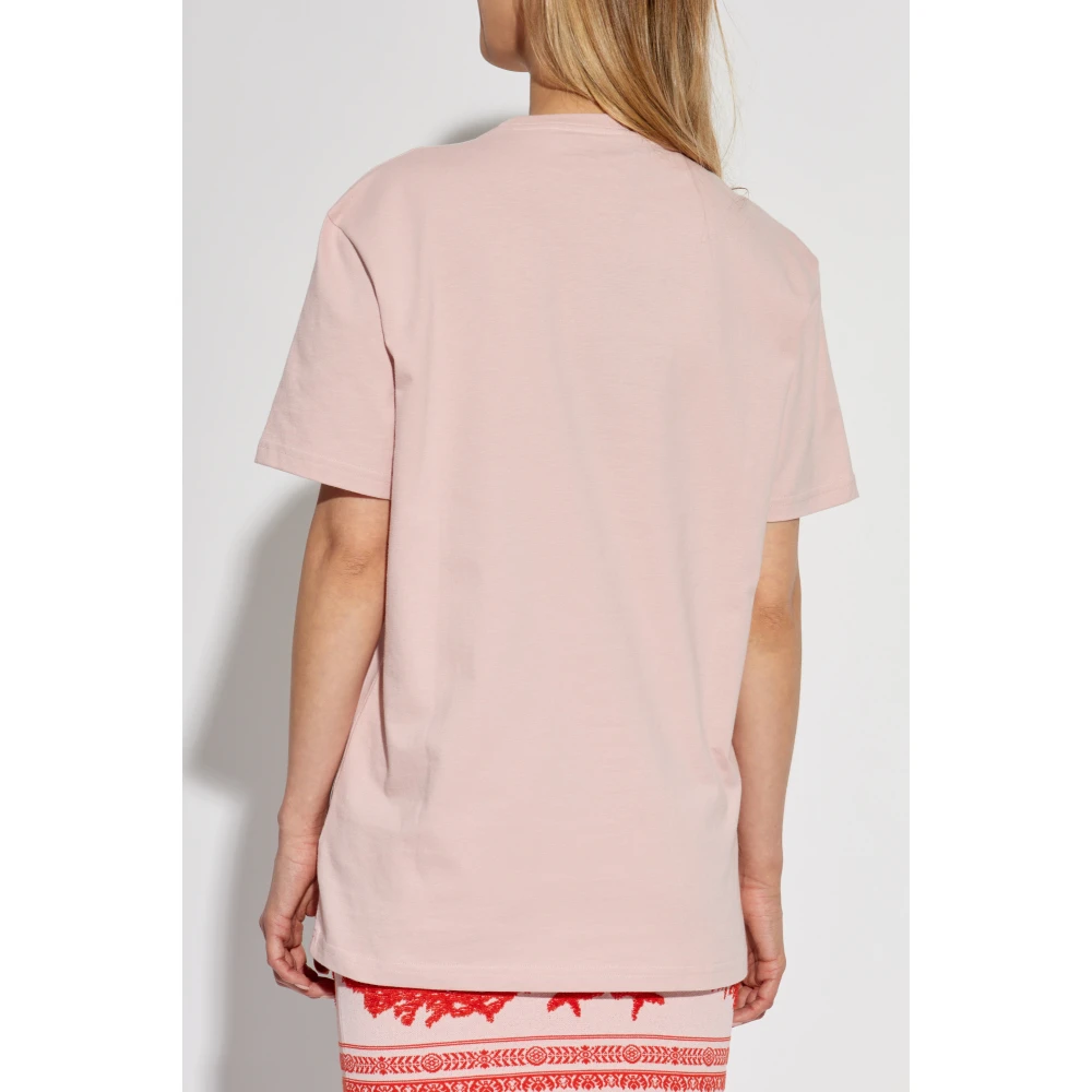 Versace T-shirt met logo Pink Dames