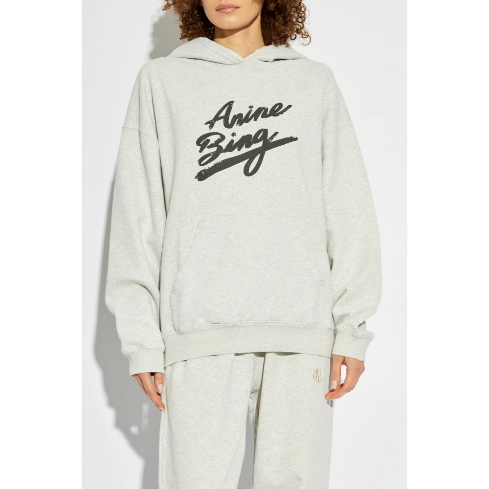 Anine Bing Gestreepte sweatshirt Gray Dames