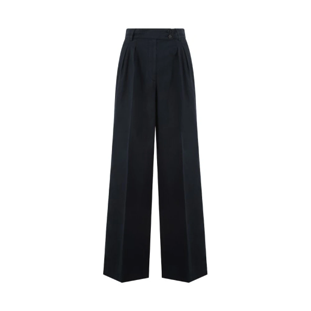 Aspesi Wijde Pijpen Broek Blue Dames