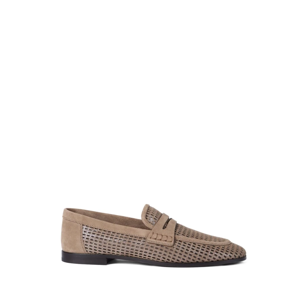 Brunello Cucinelli Brown Loafers, Female, 7 Uk, Flat Shoes