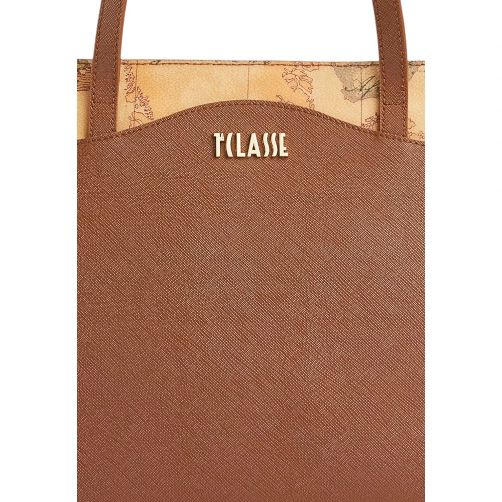 Alviero Martini 1a Classe Stad Shopping Media Tas in Castagna Brown Dames