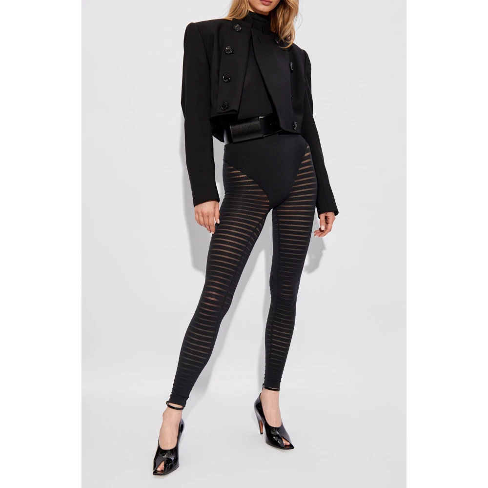 Alaïa Doorzichtige leggings Black Dames