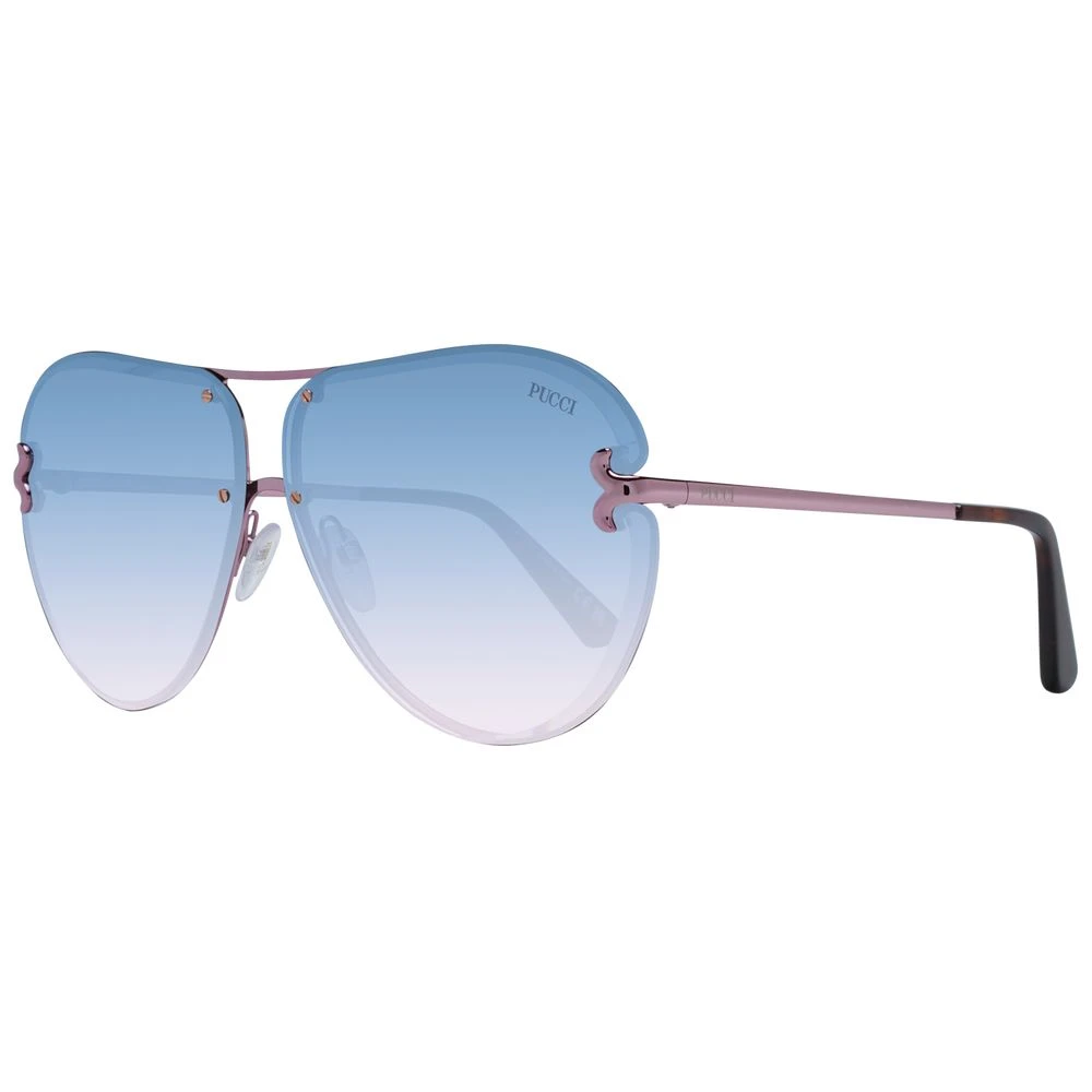 Emilio Pucci Rosa Aviator Solglasögon med Blåa Linser Pink, Dam