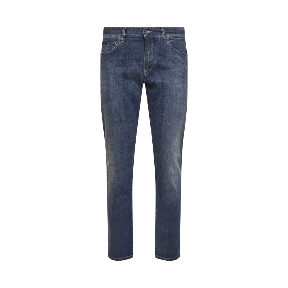 Dolce & Gabbana Men's Blue Denim Trousers - Slim Fit Jeans - 4XL - Jeans