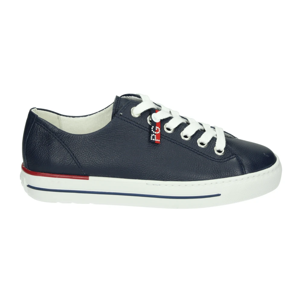 Paul Sportieve Lage Blauwe Leren Sneakers Dames Schoenen