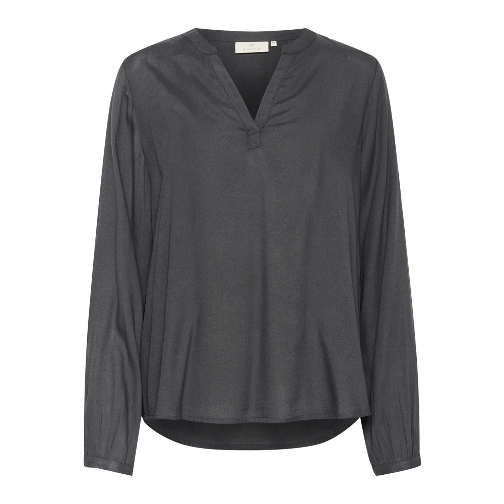 Kaffe Stijlvolle Zwarte Blouse Top Gray Dames