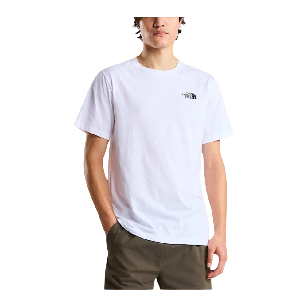 The North Face Men's White Printed Short Sleeve Round Neck T-Shirt - Tops - 2XL- Sport