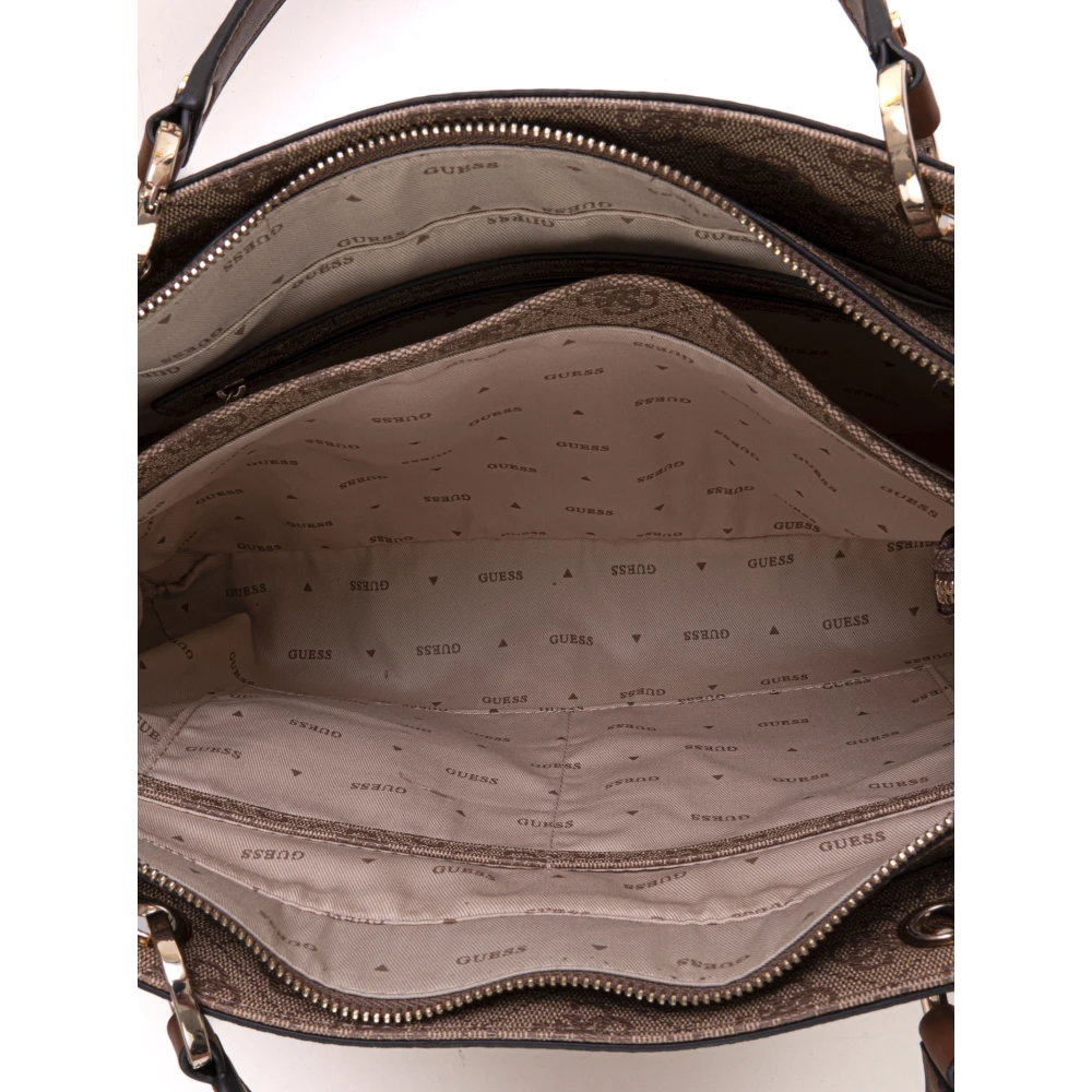 Guess Stijlvolle Shopper Tas met Contrastdetails Beige Dames
