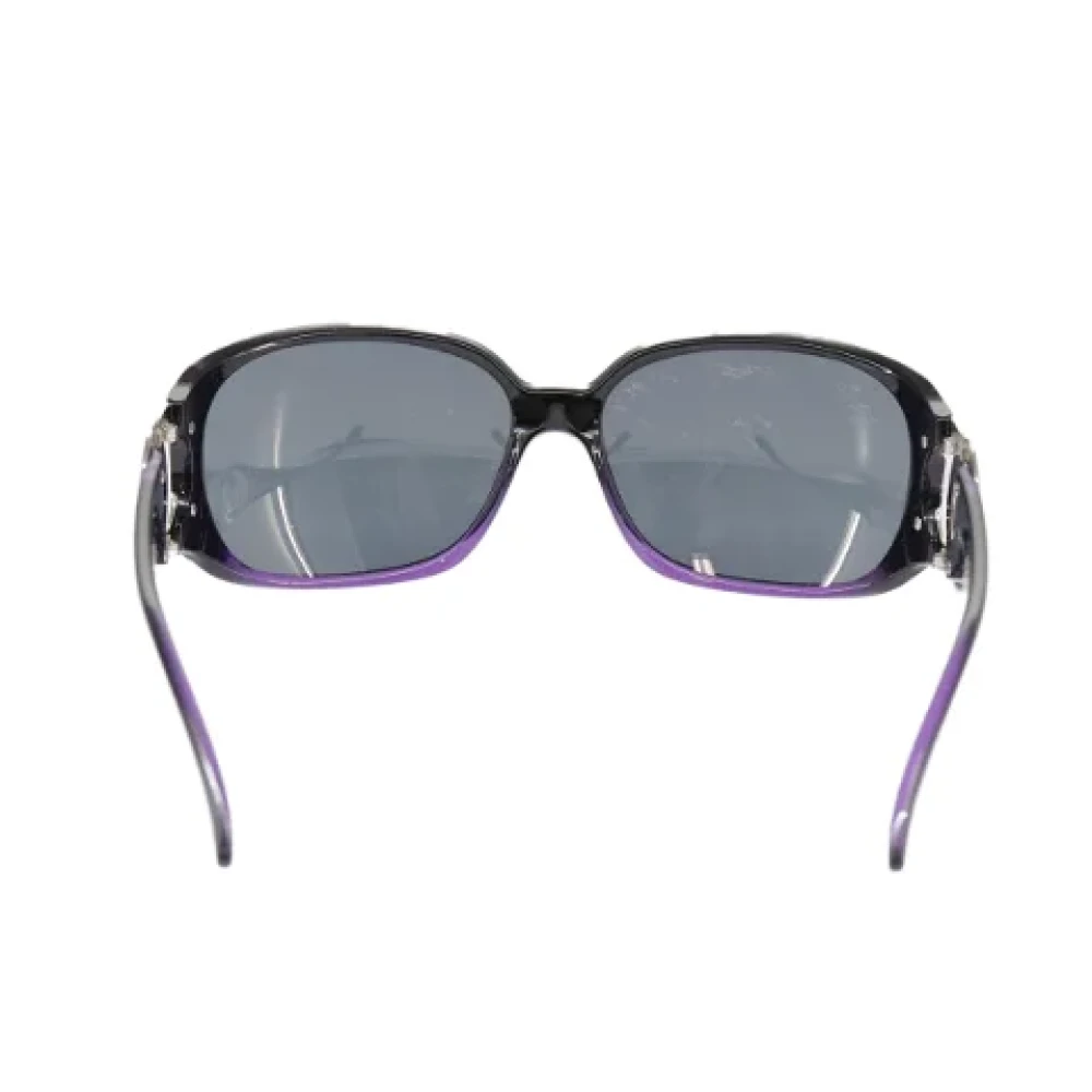Chanel Vintage Pre-owned Plastic sunglasses Black Dames