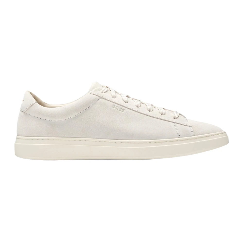 Hugo Witte Suède Lage Sneakers Heren Schoenen