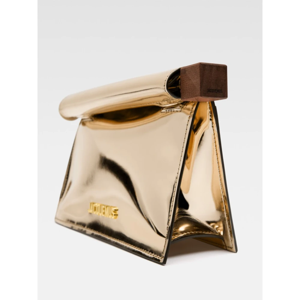 Jacquemus Ronde Vierkante Clutch Tas Yellow Dames
