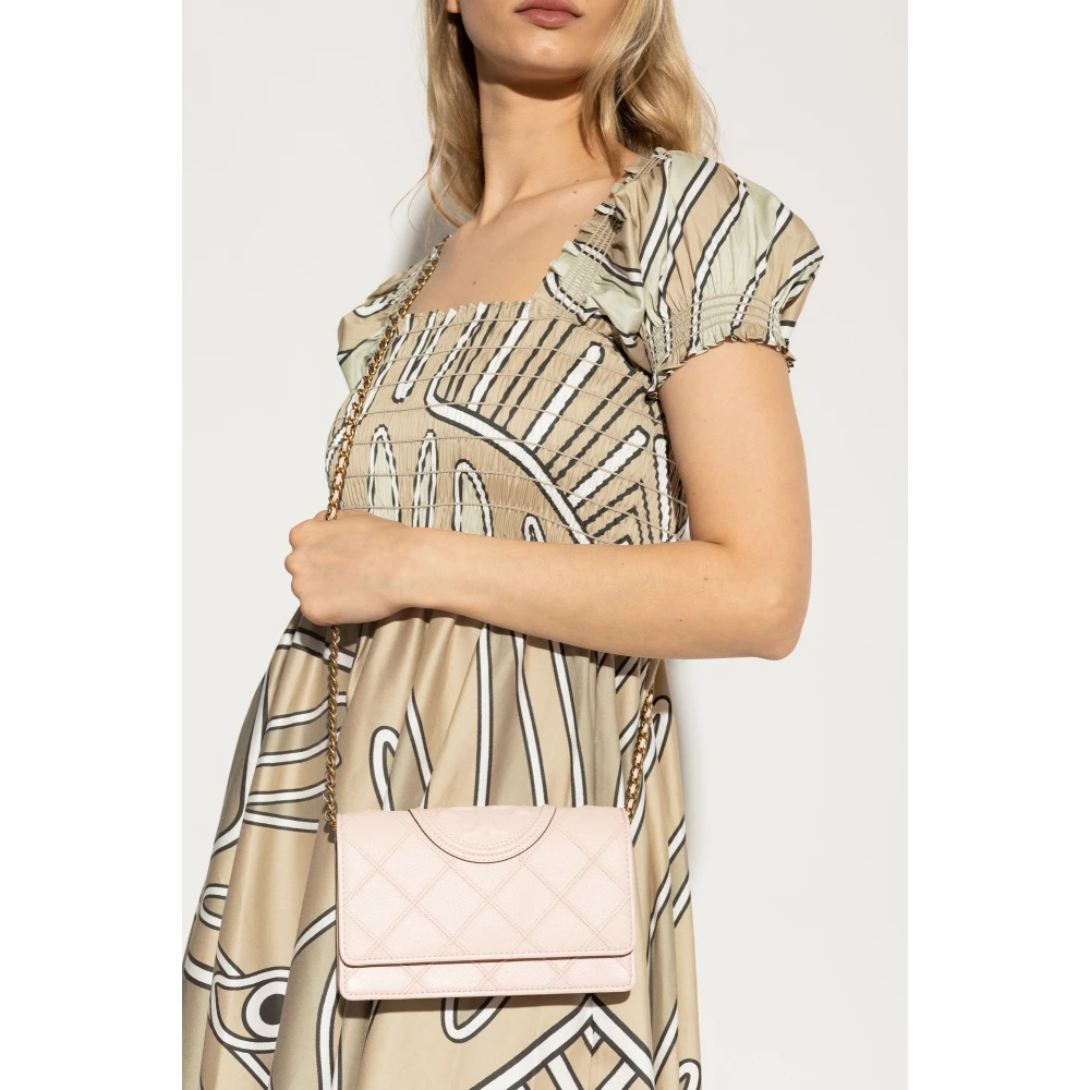 TORY BURCH Portemonnee aan een ketting Fleming Soft Pink Dames