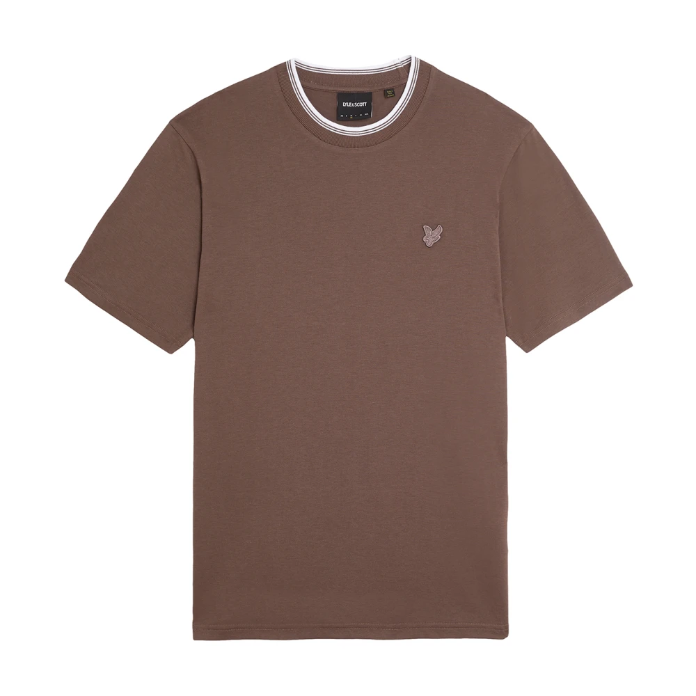 Lyle & Scott SS T-shirts Tipped Superfine T-shirt Brown Heren