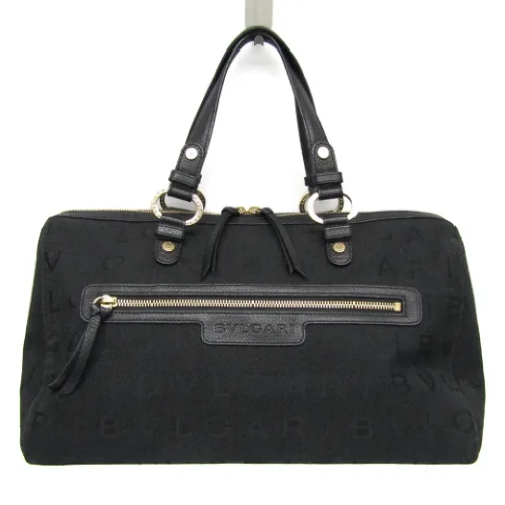 Bvlgari Vintage Pre-owned Canvas travel-bags Black Dames