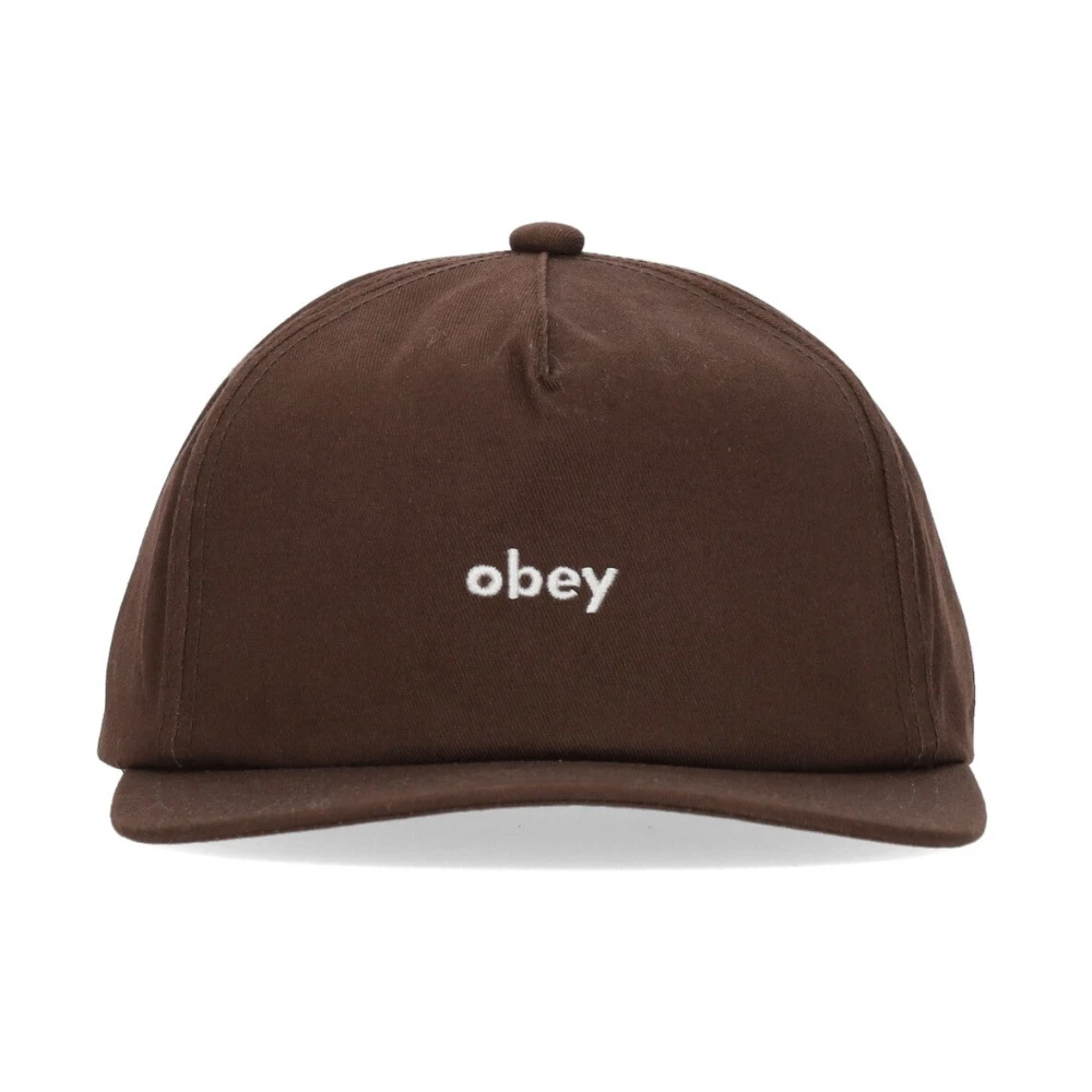 Obey Platte klep snapback pet bruin Brown Heren