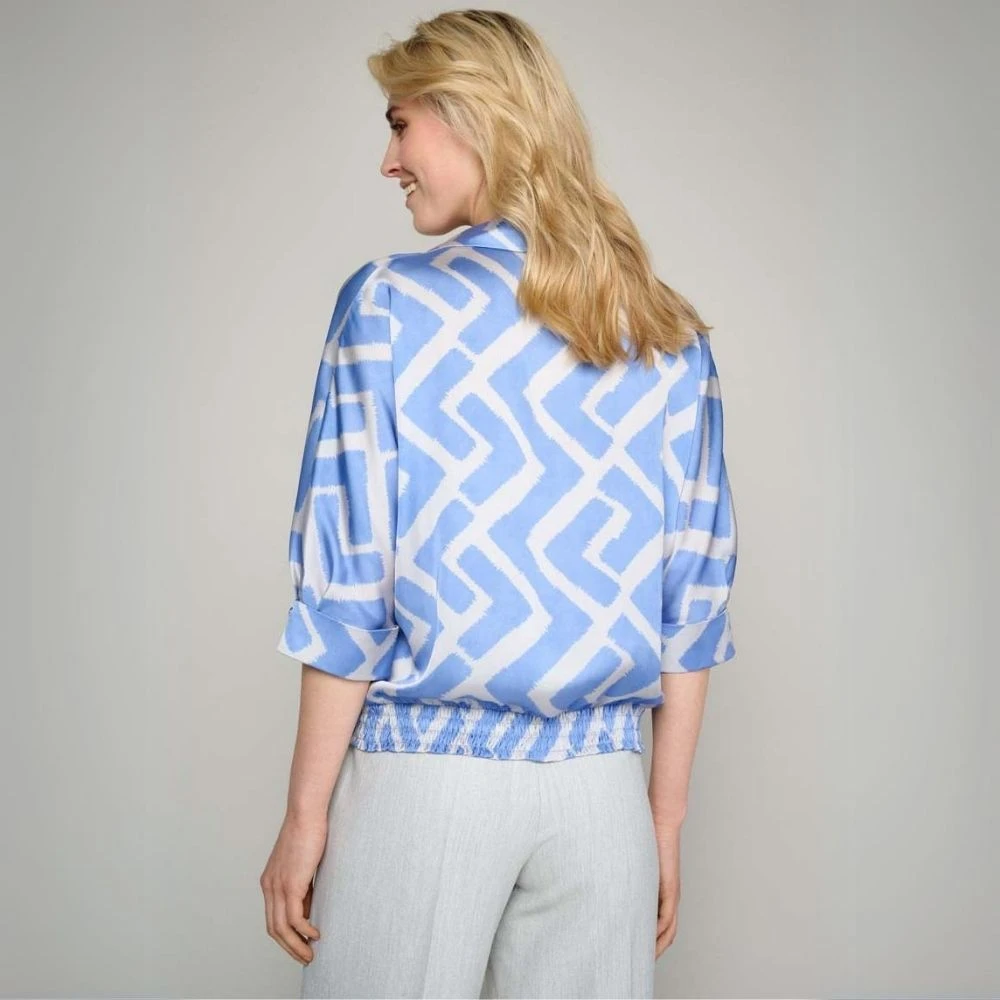 Marie Méro Blouse met tweekleurige print Trendy Stijl Blue Dames
