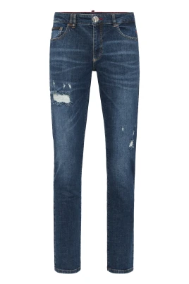 Destroyed Super Straight Cut Jeans