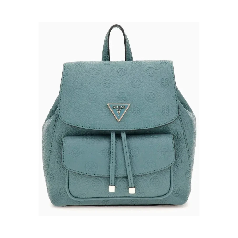 Guess Teal Rugzak met Omklapbare Sluiting Green Dames