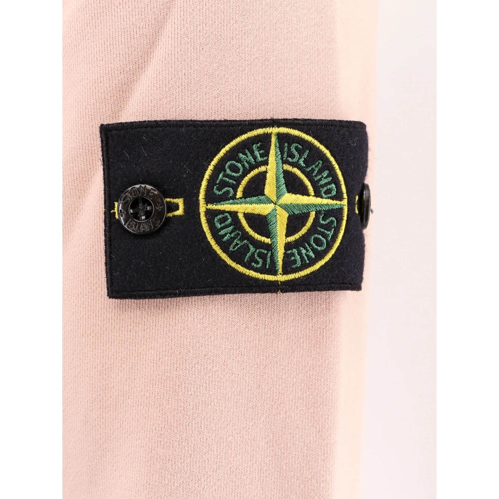 Stone Island Biologische Hoodie met Kangoeroezak Pink Heren