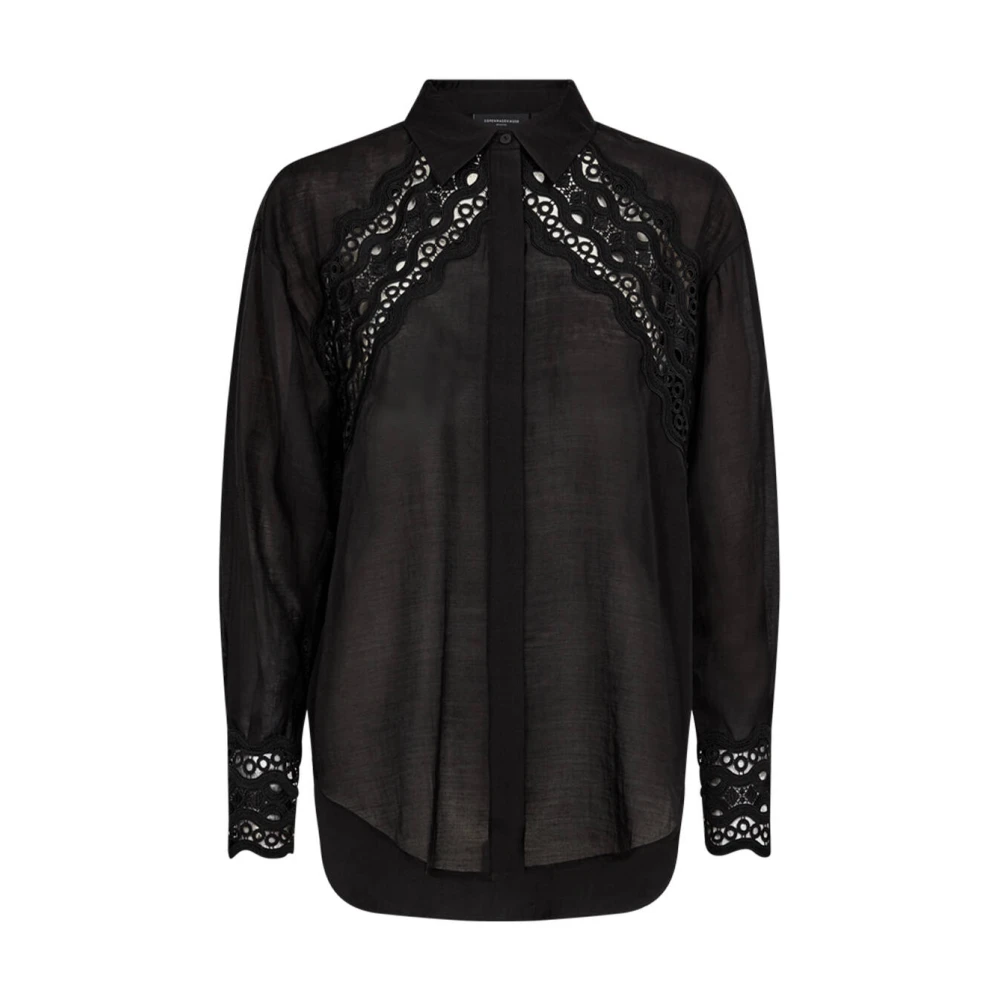 Copenhagen Muse Blouse Lange Mouw Shirt Black Dames