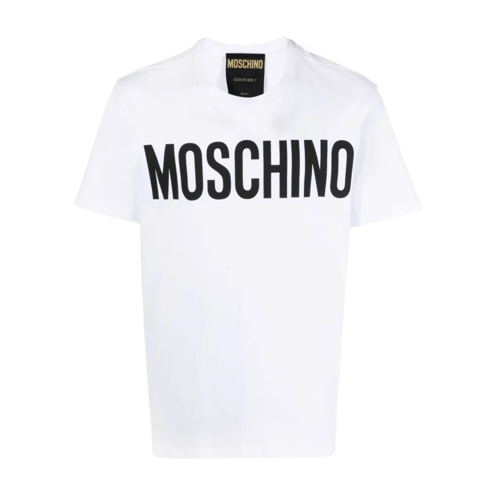 Moschino Herren Weiß Classic Logo T-Shirt