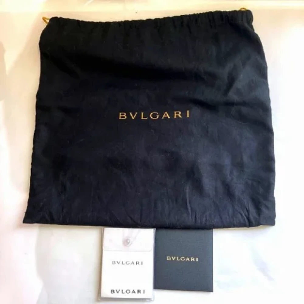 Bvlgari Vintage Pre-owned Leather shoulder-bags Beige Dames