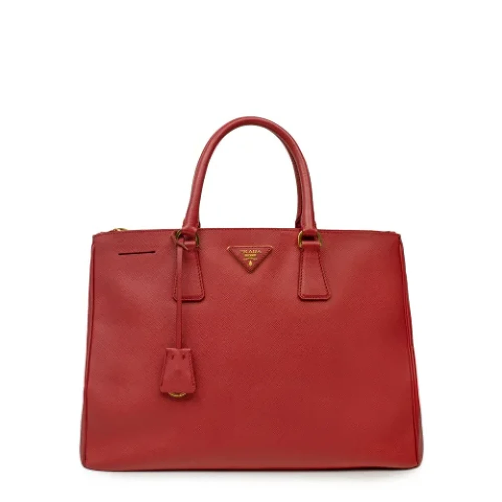 Prada Vintage Pre-owned Leather handbags Red Dames