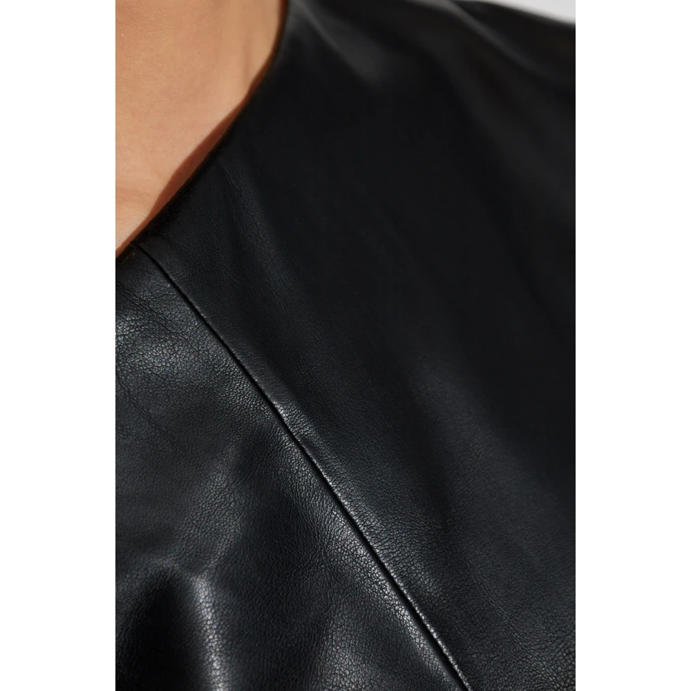 Rag & Bone Nep lederen top Eleonor Black Dames