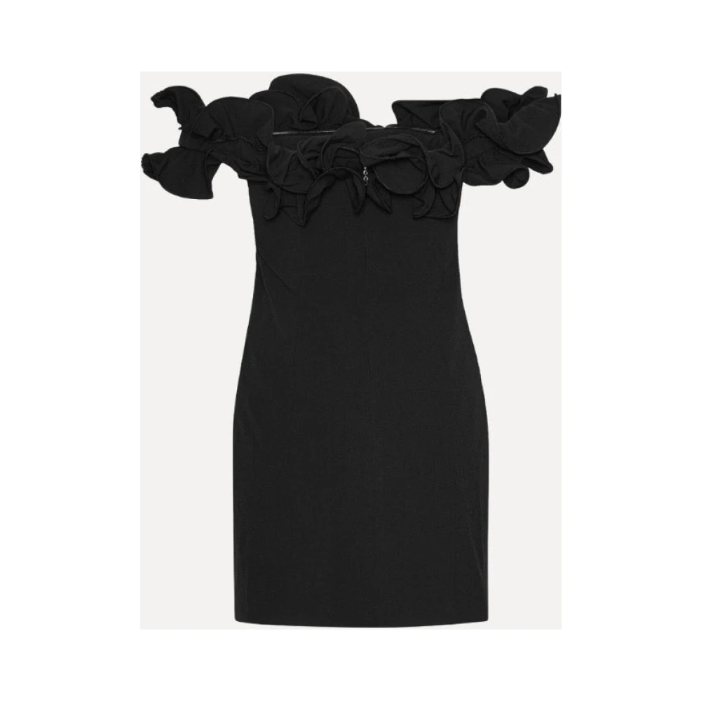 Rotate Birger Christensen Mini Jurk met Ruches Black Dames