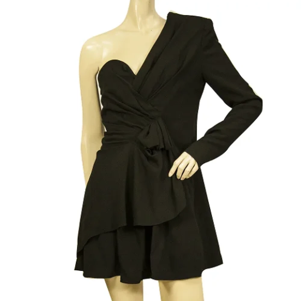 Yves Saint Laurent Vintage Pre-owned Acetate dresses Black Dames