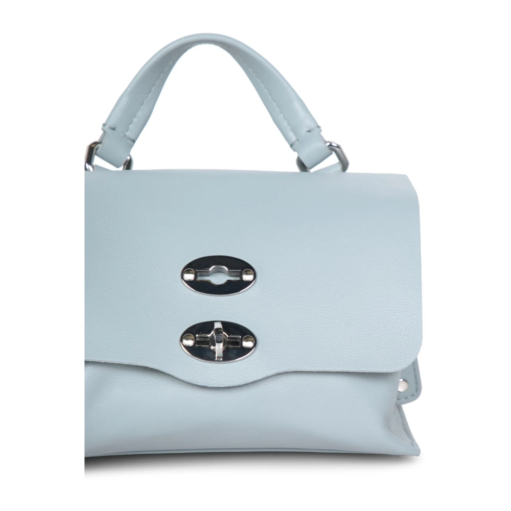 Zanellato Blauwe Leren Flap Tas Blue Dames