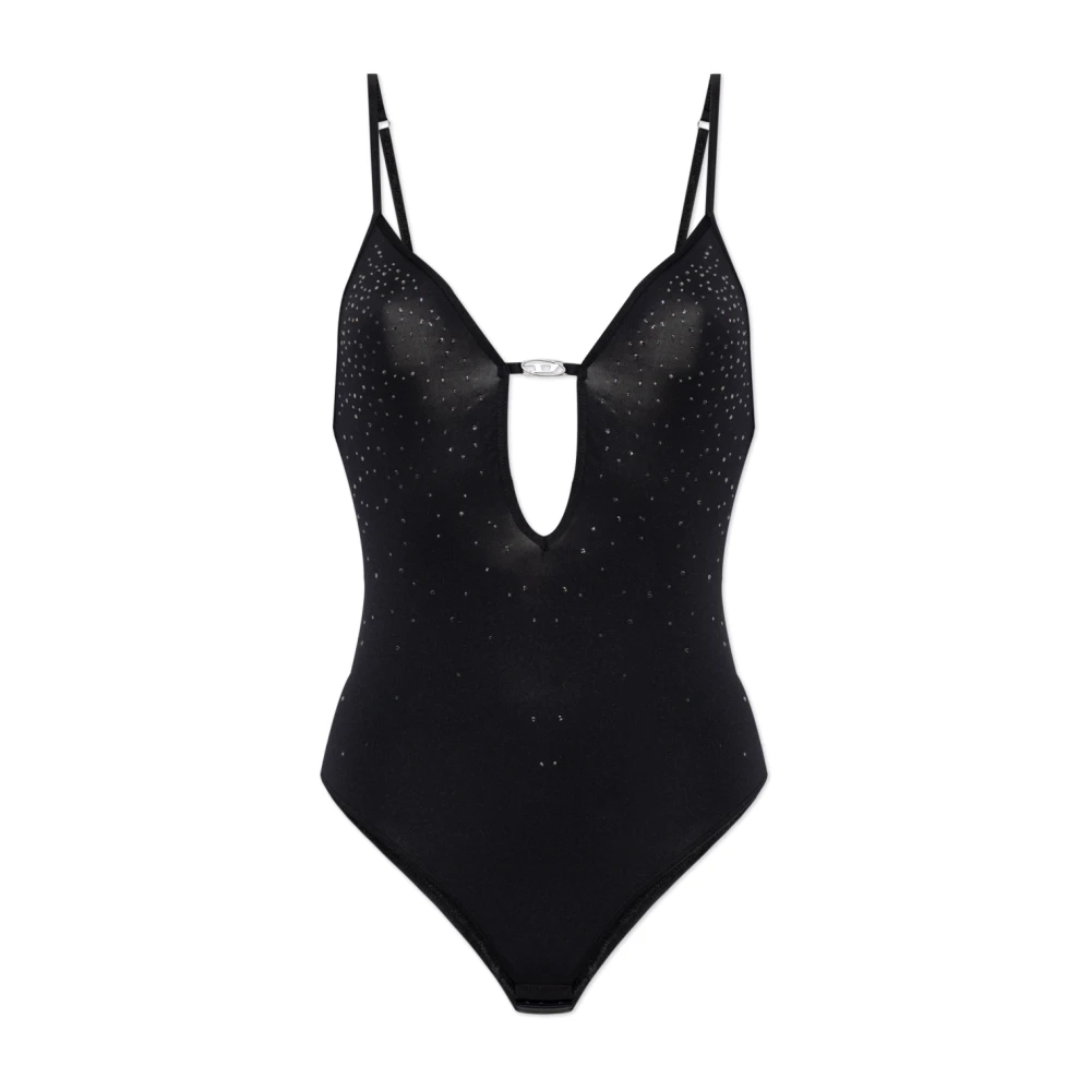 Diesel Vrouw Zwart Ufby-Oval-D-Bodysuit Bodysuit