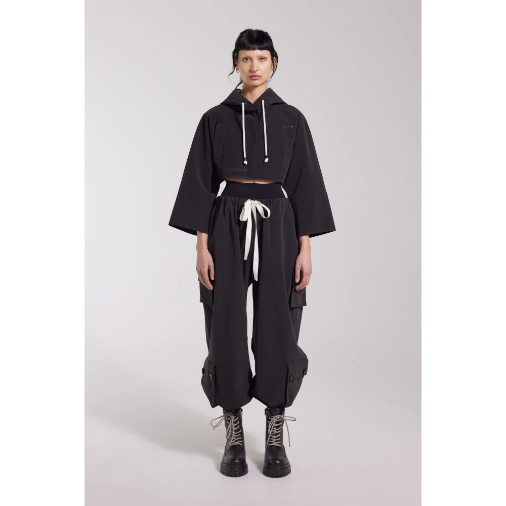 Stutterheim Korte regenjas met capuchon Black Dames