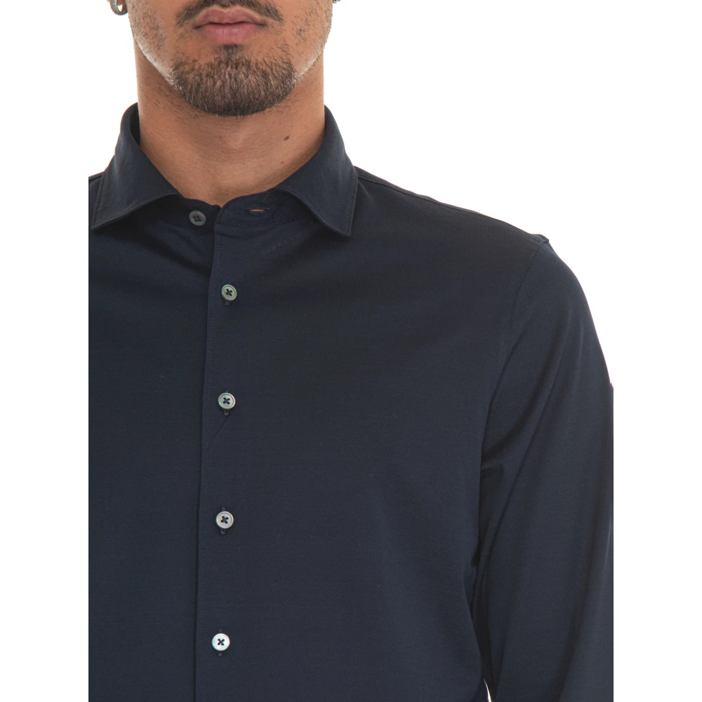 Gran Sasso Elegant Classic Shirt for Men Blue Heren