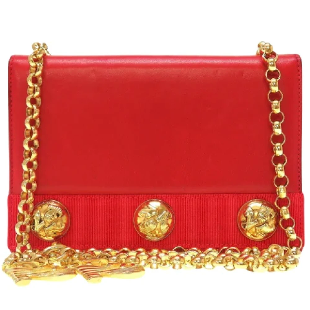 Salvatore Ferragamo Pre-owned Leather shoulder-bags Red Dames