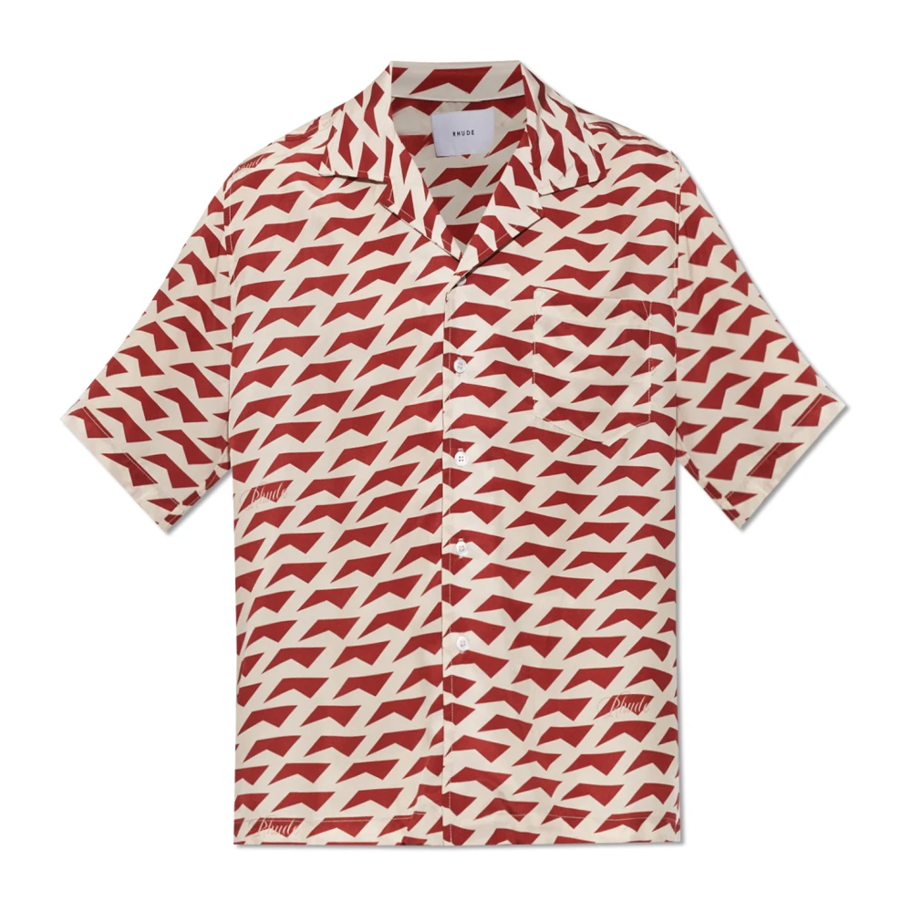 Rhude Shirt met logo Red Heren
