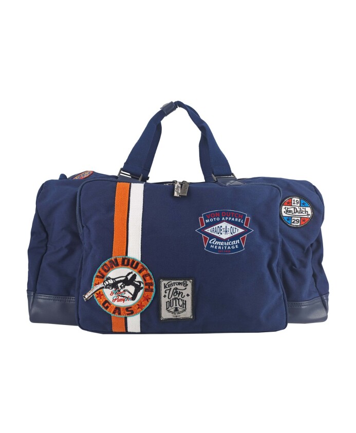 sac-de-voyage-en-polyester-bleu-avec-patch